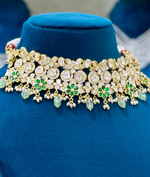 Polki Kundan Necklace Set