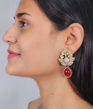 Moissantie Kundan Earring