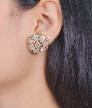 Moissantie Kundan studs