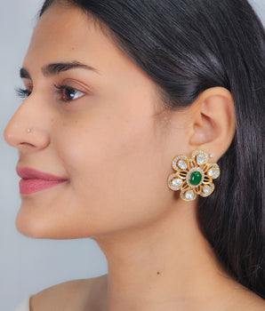 Moissantie Kundan studs