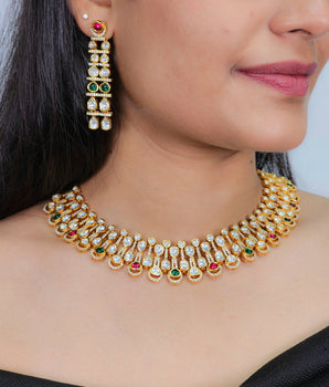 Moissantie Kundan Necklace Set