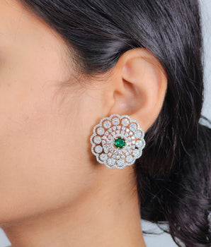 Silver Diamond Studs