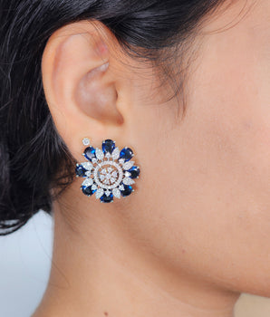 Silver Diamond Studs