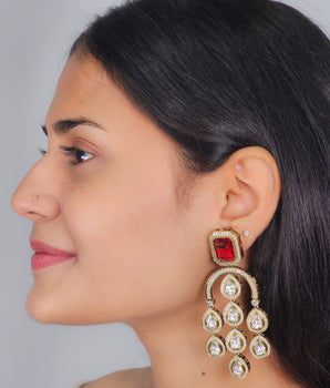 Moissantie Kundan Earring