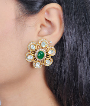 Moissantie Kundan studs