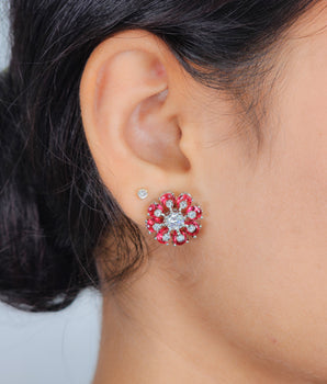 Silver Diamond Stud